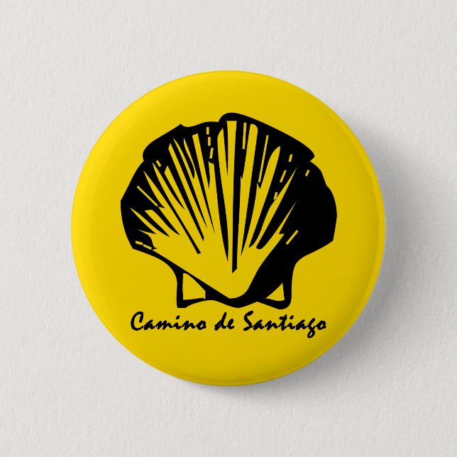 Camino de Santiago, Pilgrim's Badge Button (Front)