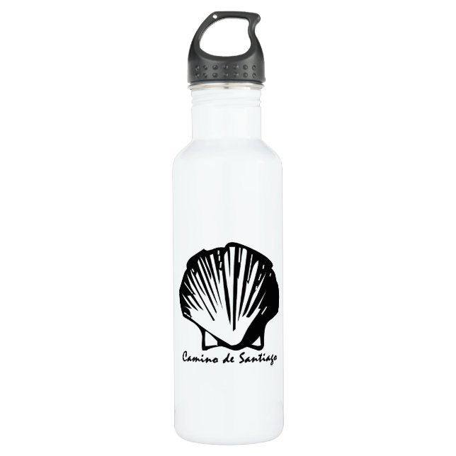 Camino de Santiago, Pilgrim's Stainless Steel Water Bottle (Front)