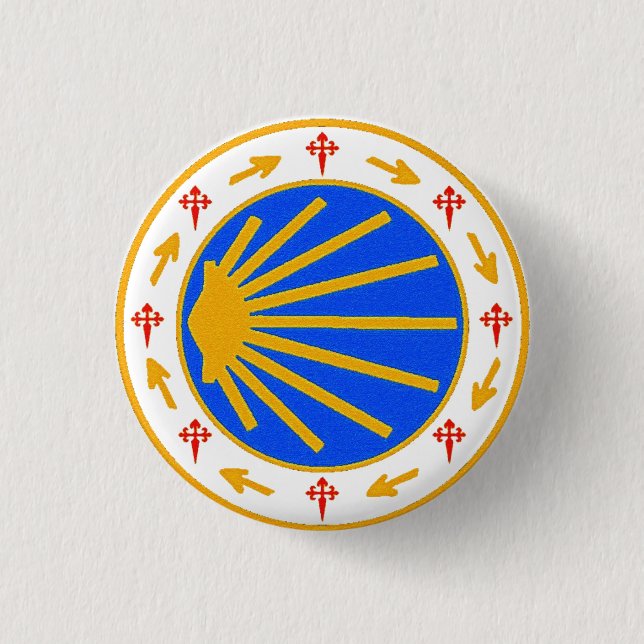 Camino de Santiago Round Badge Button (Front)