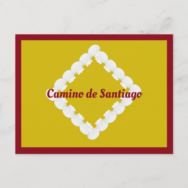 Camino de Santiago Scallop Shell Postcard (Front)