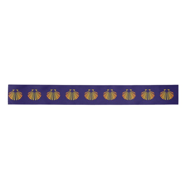 Camino de santiago scallop shell satin ribbon (Front)