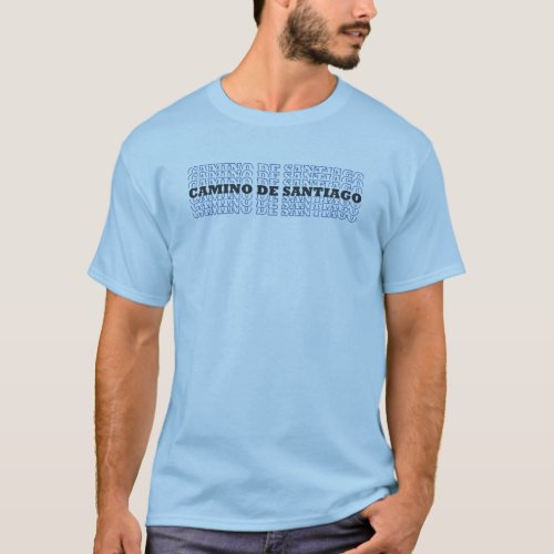 Camino de Santiago Shadow Text Design T_Shirt