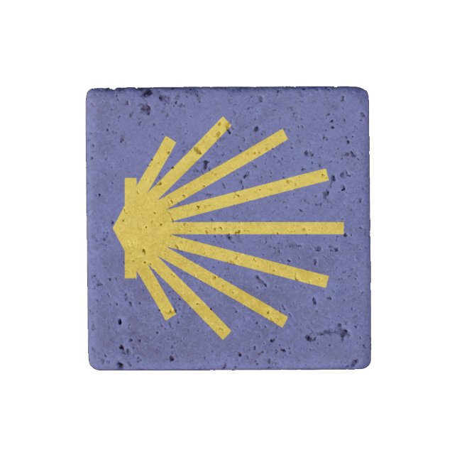 Camino de Santiago Shell Stone Magnet (Front)