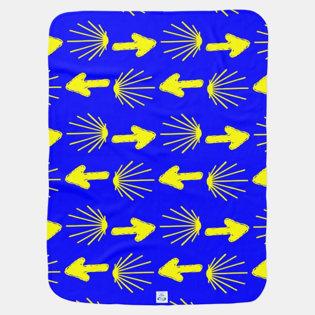 Camino de Santiago Symbols Swaddle Blanket (Back)