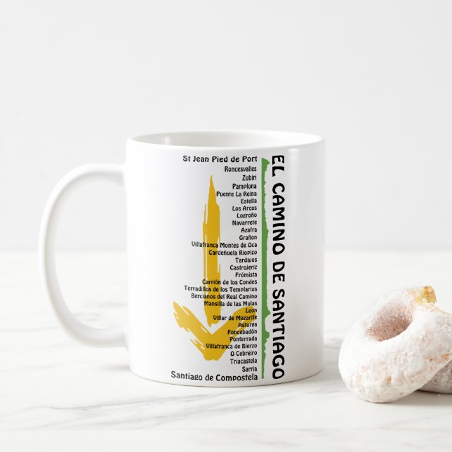 Camino de Santiago The way of st James 0310 Coffee Mug (With Donut)
