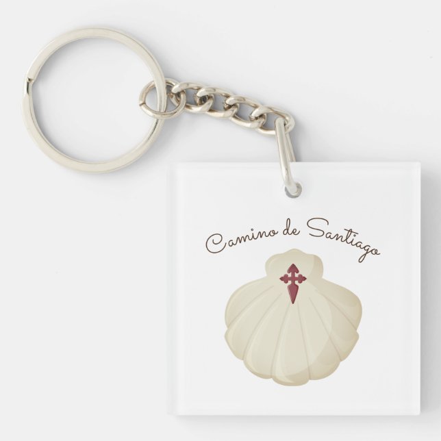 Camino de Santiago Walking Keychain (Front)