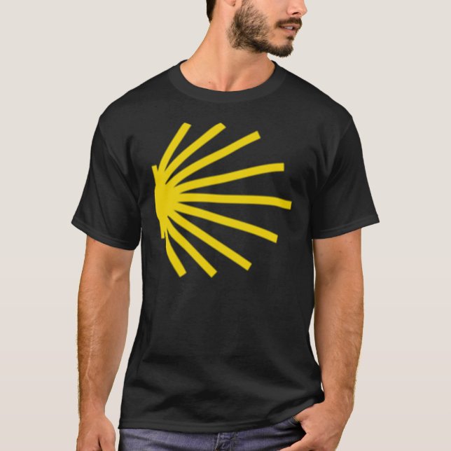 Camino De Santiago - Yellow Shell Trail Marker Ess T-Shirt (Front)