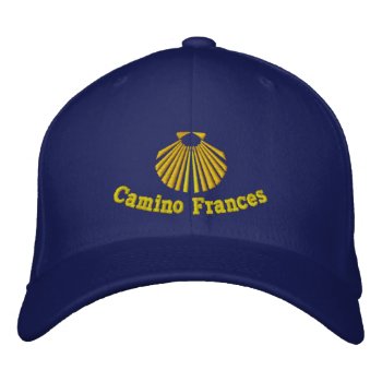 Camino Frances  Pilgrim Embroidered Baseball Cap by customthreadz at Zazzle