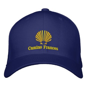 Camino Frances Pilgrims Scallop Shell Embroidered Baseball Cap by customthreadz at Zazzle