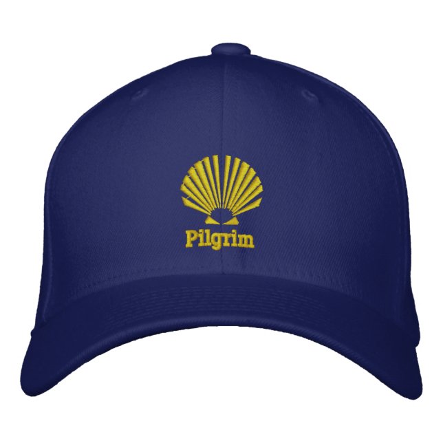 Camino Frances Pilgrims Scallop shell Embroidered Baseball Cap (Front)