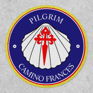 Camino Frances St James cross shell Patch