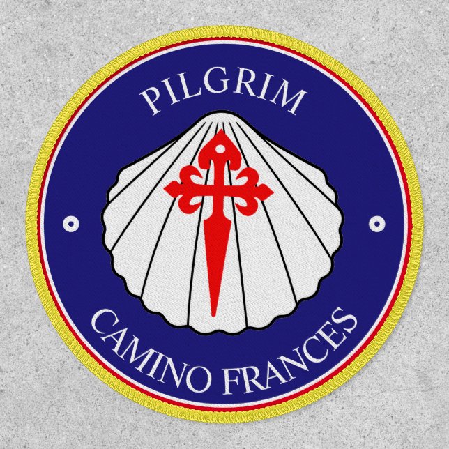 Camino Frances St James cross shell Patch (Front)