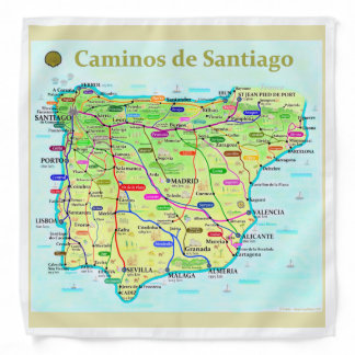 Camino Map Bandana