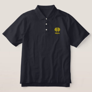 Camino Pilgrims Scallop shell Embroidered Polo Shirt