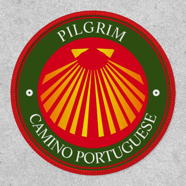 Camino Portuguese pilgrims shell Patch (Front)