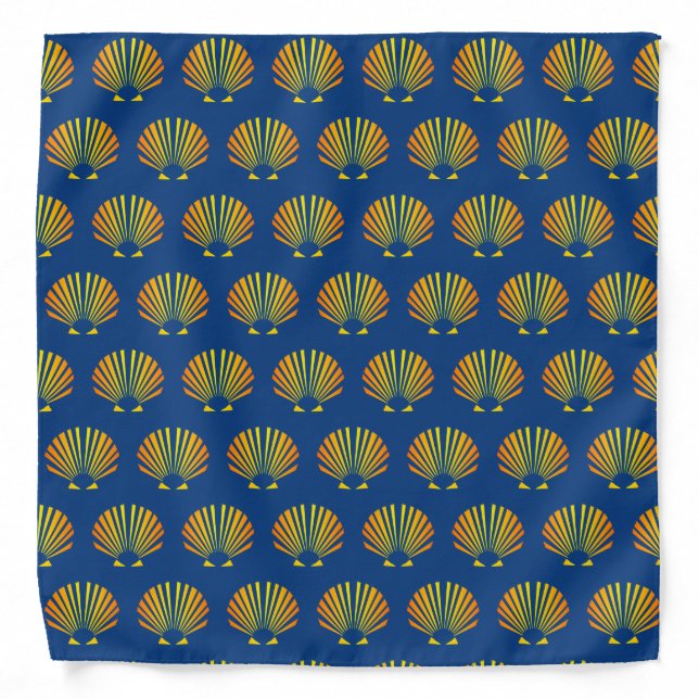 Camino Scallop shell pilgrims Bandana (Front)