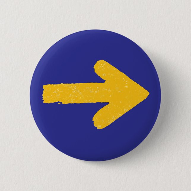 Camino Yellow Arrow Button Camino de Santiago (Front)