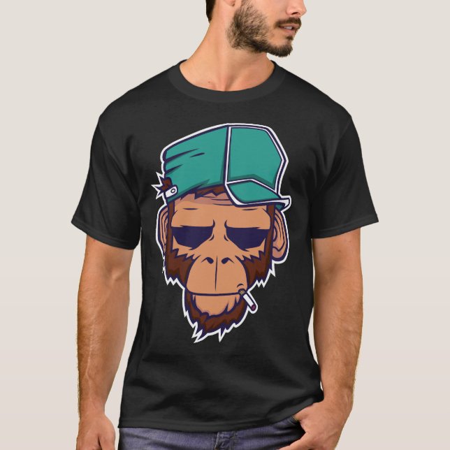 Camioner mono with a cap and tobacco T-Shirt (Front)
