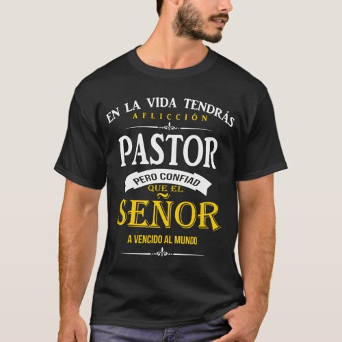 camisa cristianas para pastor Spanish christian T_Shirt
