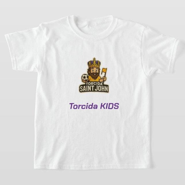Camisa Infantil Torcida Kids Saint John FC. T-Shirt (Laydown)