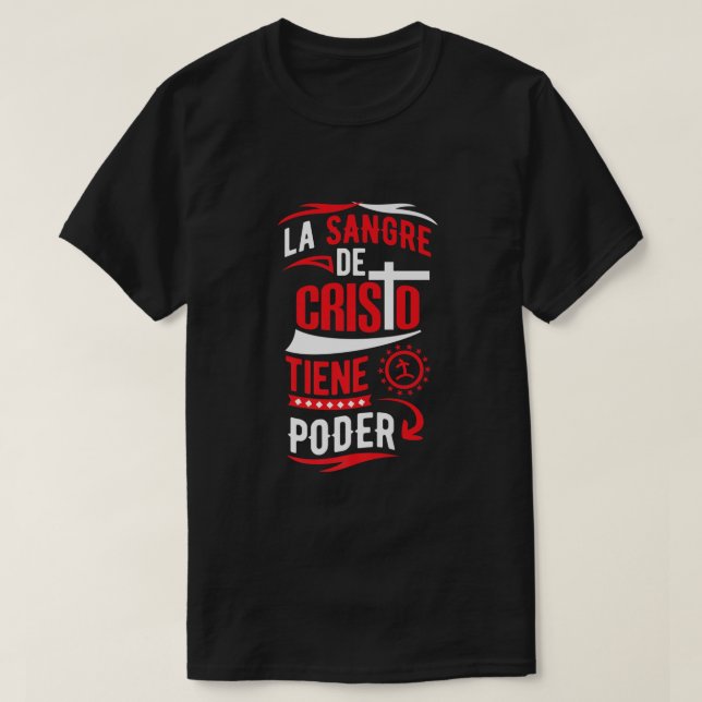 Camisas Cristianas La Sangre de Cristo Jesus Sal T-Shirt (Design Front)