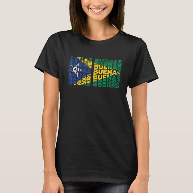 Camisas de Puerto Rico Hecho En Aguas Buenas T-Shirt (Front)