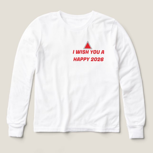 "Camiseta Adolescente Feliz Año Nuevo 2026  Tri-Blend Shirts (Design Front)