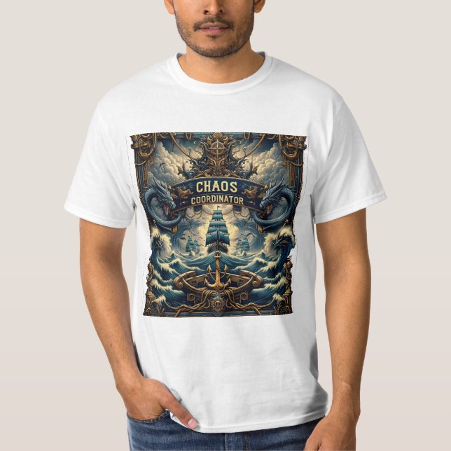 Camiseta Básica Masculina Escura Chaos Coordinator T-Shirt (Front)
