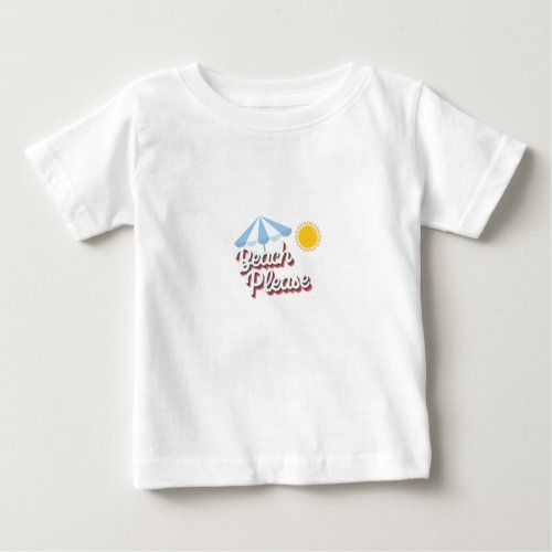 Camiseta con punto de jersey  bebs Beach please Baby T_Shirt