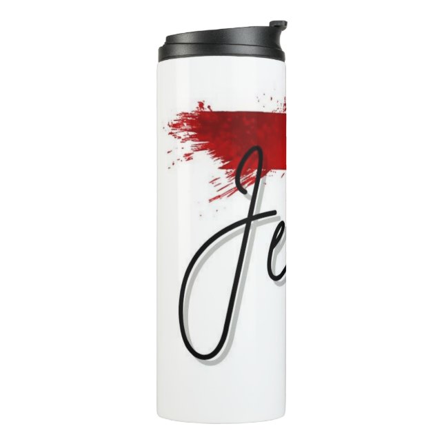 Camiseta Cristã Jesus Rei dos Reis - Soberania Fé! Thermal Tumbler (Rotated Left)