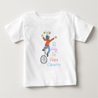 Camiseta De Beb&#233; Clown on Unicycle Baby T-Shirt