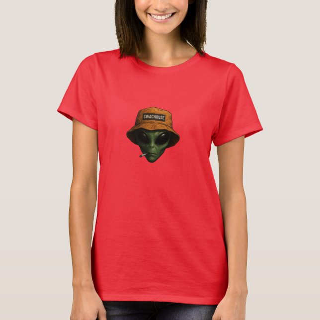 CAMISETA DE EXTRATERRESTRE EM DESIGN  T-Shirt (Front)