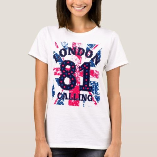 Camiseta feminina London Calling 81 T_Shirt