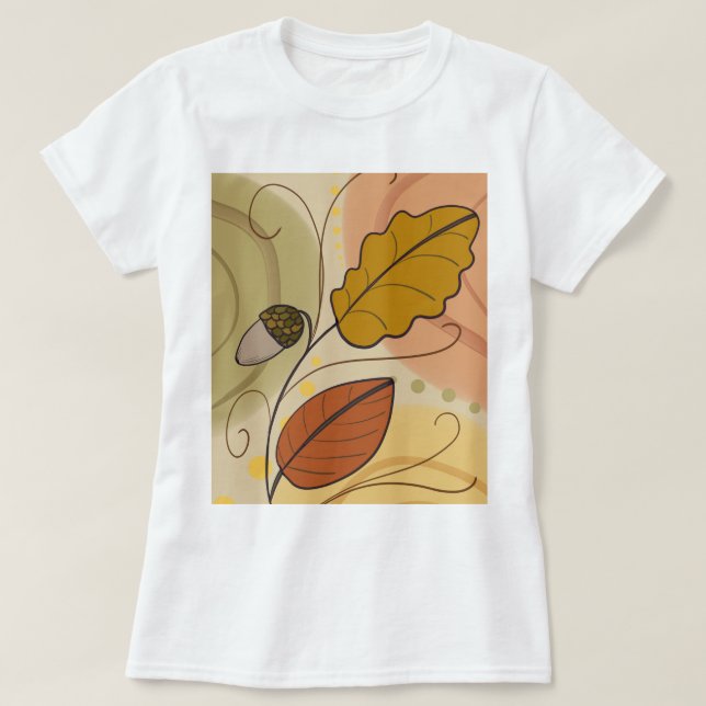 Camiseta folhas do vento de outono T-Shirt (Design Front)