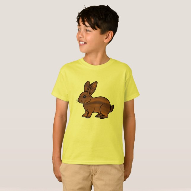 Camiseta Infantil(Kids T-shirt)Coelho de Chocolate T-Shirt (Front Full)