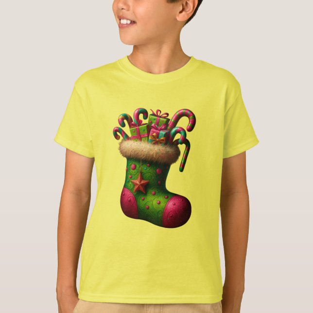 Camiseta Infantil Meia Natalina dos Sonhos T-Shirt (Front)