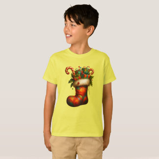 Camiseta Infantil Meia Natalina Maravilhosa T-Shirt
