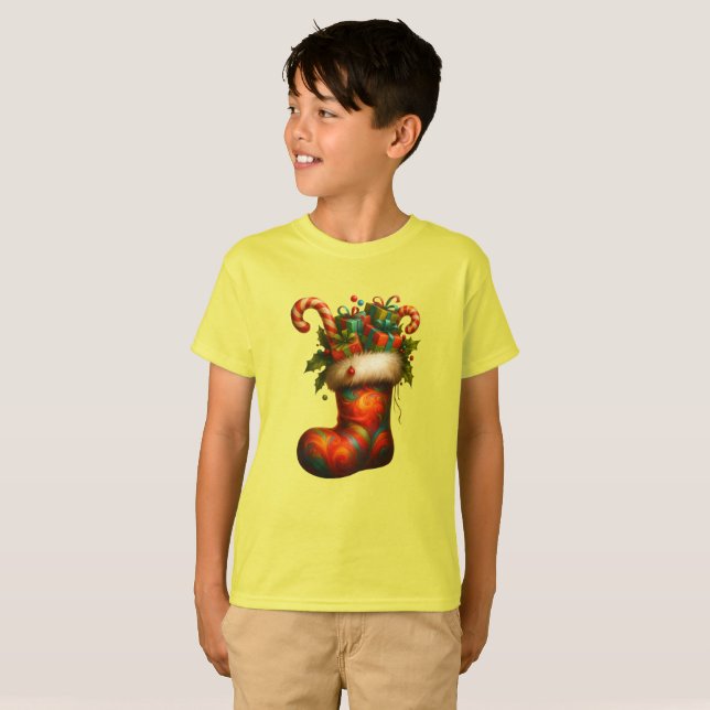 Camiseta Infantil Meia Natalina Maravilhosa T-Shirt (Front Full)