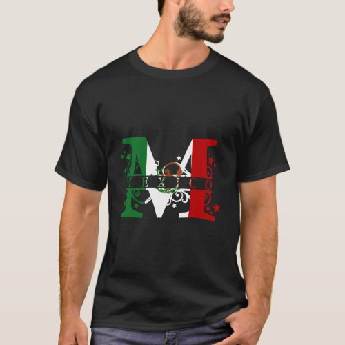 Camiseta Mexico Con Bandera Orgullo Mexicano Mexic T_Shirt