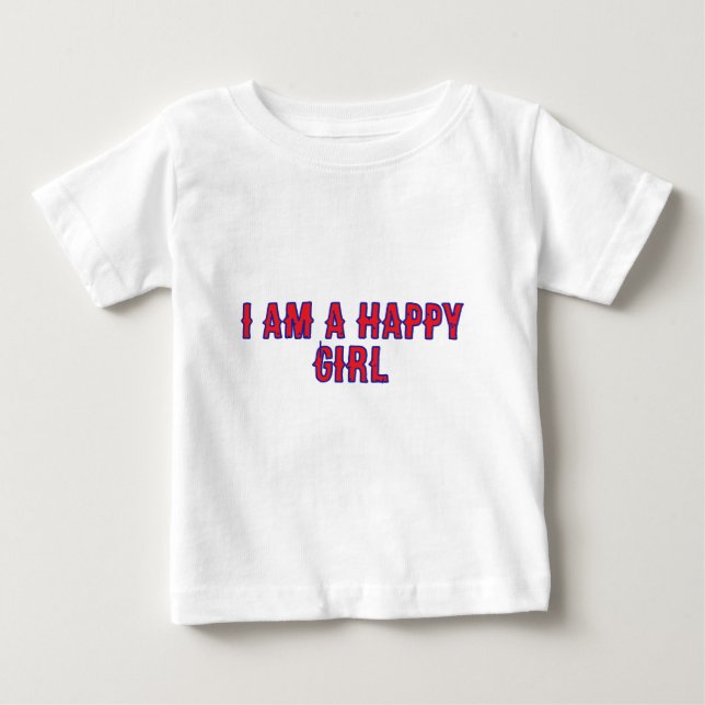 Camiseta Niña Feliz Sonriente Diseño Infantil Baby T-Shirt (Front)