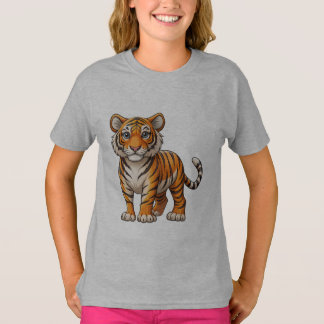 Camiseta para Niña Cachorro de Tigre T-Shirt