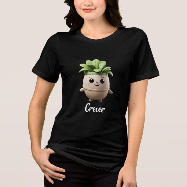 Camiseta Pipo Crecer – Ilustración Positiva Tri-Blend Shirt (Front)