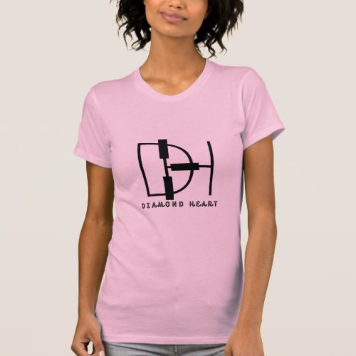 Camiseta Rosa T_shirt Diamond Heart