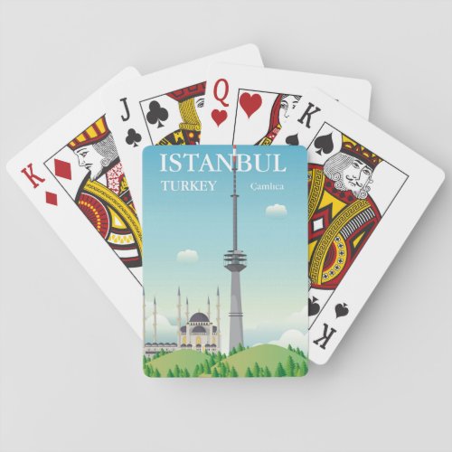 Camlica Tower  Istanbul Turkey Playing Cards