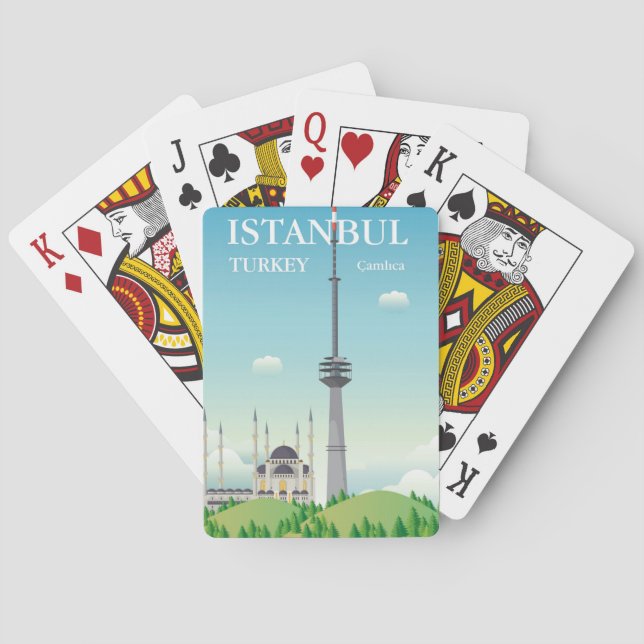 Camlica Tower | Istanbul, Turkey Poker Cards (Back)