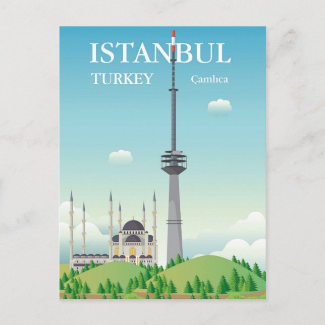 Camlica Tower | Istanbul, Turkey Postcard (Front)