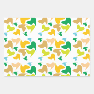Cammo Designer Wrapping Paper Set of 3 sheets.