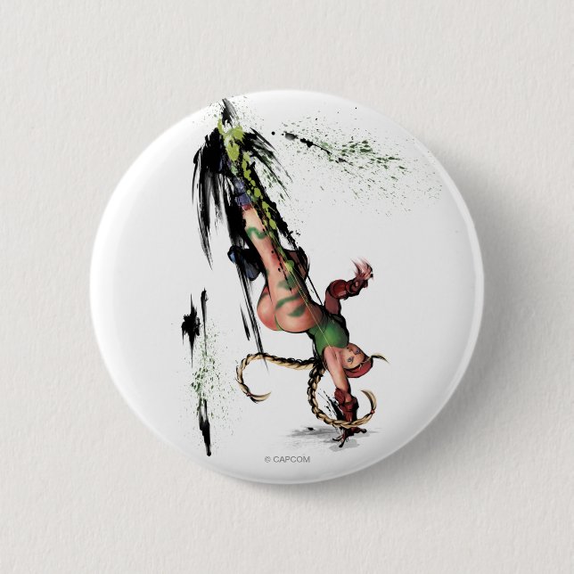 Cammy Kick Pinback Button (Front)