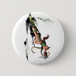 Cammy Kick Pinback Button
