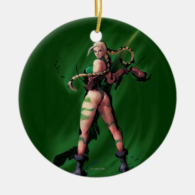 Cammy Turn Ceramic Ornament (Front)